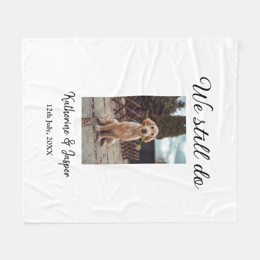Wir machen noch Ehepaar Foto Name Datum sim Fleecedecke (Vorderseite (Horizontal))