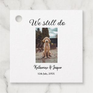 Wir machen noch Ehepaar Foto Name Datum sim Geschenkanhänger