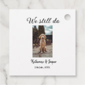 Wir machen noch Ehepaar Foto Name Datum sim Geschenkanhänger (Rückseite)