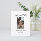 Wir machen noch Ehepaar Foto Name Datum sim Postkarte (Stehend Vorderseite)