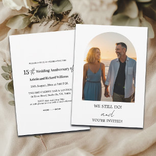 Wir machen noch ein 15. Hochzeitstag-Foto Einladung