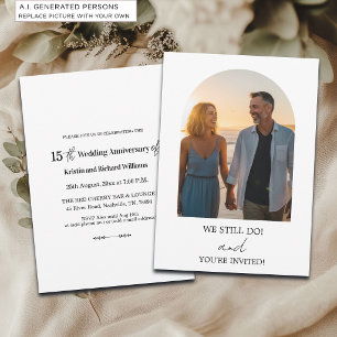 Wir machen noch ein 15. Hochzeitstag-Foto Einladung