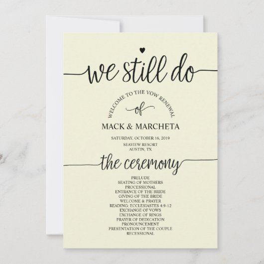 Wir machen noch eine Programmkarte Einladung (Vorderseite)