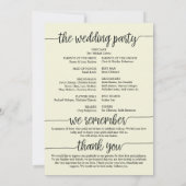 Wir machen noch eine Programmkarte Einladung (Rückseite)