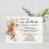 Wir machen noch Eukalyptus Herbsthochzeit Jahresta Einladung (Stehend Vorderseite)