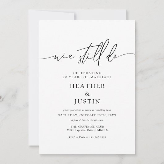 Wir machen noch Foto Hochzeit Vow Erneuerende Einl Save The Date (Vorderseite)