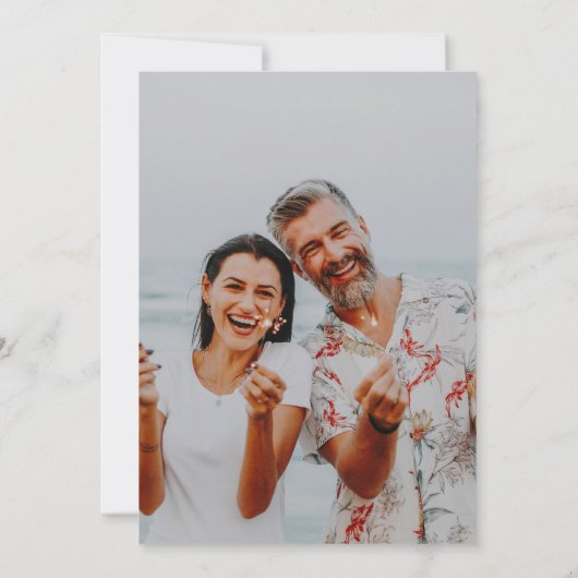 Wir machen noch Foto Hochzeit Vow Erneuerende Einl Save The Date (Rückseite)