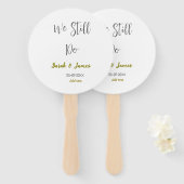 Wir machen noch Hochzeitstag einfaches graues Gold Fächer (Vorne und Hinten)