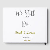 Wir machen noch Hochzeitstag einfaches graues Gold Gästebuch (Rückseite)