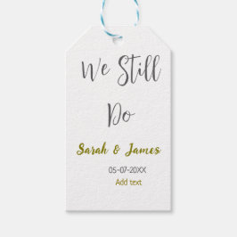 Wir machen noch Hochzeitstag einfaches graues Gold Geschenkanhänger