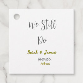 Wir machen noch Hochzeitstag einfaches graues Gold Geschenkanhänger