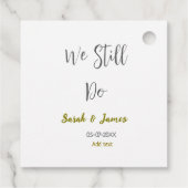 Wir machen noch Hochzeitstag einfaches graues Gold Geschenkanhänger (Rückseite)