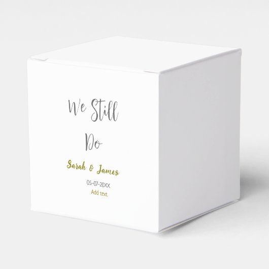 Wir machen noch Hochzeitstag einfaches graues Gold Geschenkschachtel (Vorderseite)