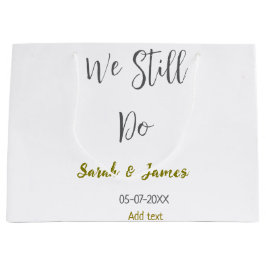 Wir machen noch Hochzeitstag einfaches graues Gold Große Geschenktüte