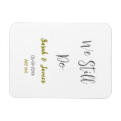 Wir machen noch Hochzeitstag einfaches graues Gold Magnet (Horizontal)