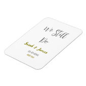 Wir machen noch Hochzeitstag einfaches graues Gold Magnet (Linke Seite)