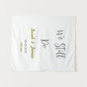 Wir machen noch Hochzeitstag einfaches graues Gold Wandteppich (Vorderseite (Horizontal))