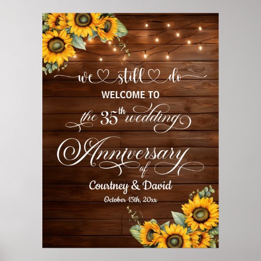 Wir machen noch immer 35. Wedding Anniversary Stri Poster (Vorne)