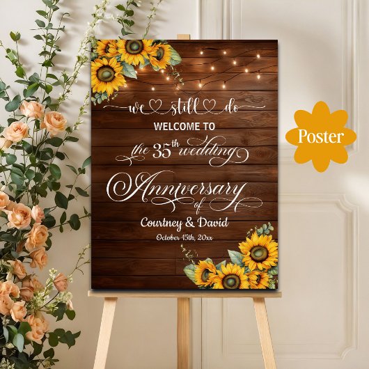 Wir machen noch immer 35. Wedding Anniversary Stri Poster