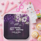Wir machen noch immer 45. Hochzeitstag Lichterkett Pappteller (Party)