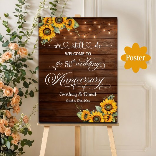 Wir machen noch immer 50. Wedding Anniversary Stri Poster