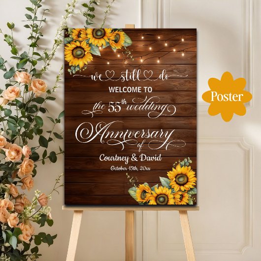 Wir machen noch immer 55. Wedding Anniversary Stri Poster