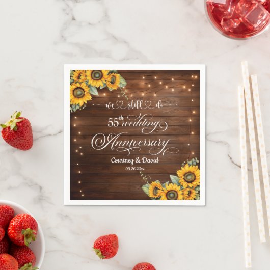 Wir machen noch immer 55. Wedding Anniversary Stri Serviette (Beispiel)