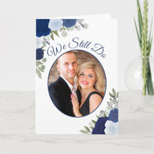 Wir machen noch immer blaue Rose zum Hochzeitstag Einladung