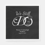 Wir machen noch immer die Jubiläumstypografie Blac Serviette (Vorderseite)