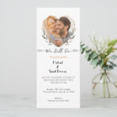 Wir machen noch immer ein elegantes Foto Hochzeit  Einladung (Stehend Vorderseite)