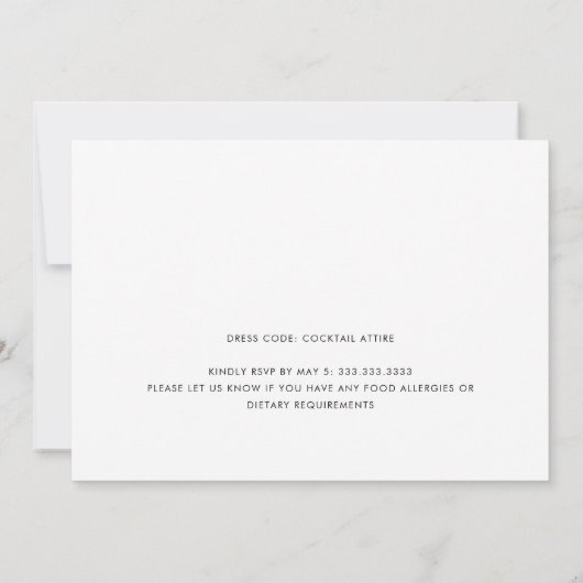 Wir machen noch immer ein elegantes Skript-Hochzei Einladung (Rückseite)