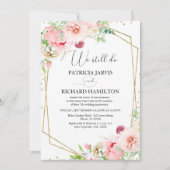 Wir machen noch immer eine elegante Blush Bloral V Einladung (Vorderseite)