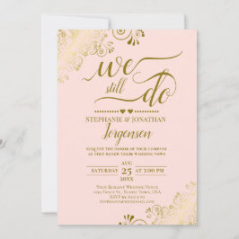 Wir machen noch immer eine elegante Blush Pink & G Einladung