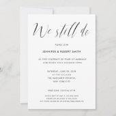 Wir machen noch immer eine elegante Kalligraphie-V Einladung (Vorderseite)