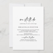 Wir machen noch immer eine moderne elegante Vow-Er Einladung (Vorderseite)