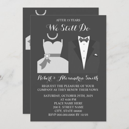 Wir machen noch immer eine Neuauflage zum Hochzeit Einladung (Vorne/Hinten)