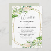 Wir machen noch immer Elegant Greenery Vow Renewal Einladung (Vorne/Hinten)