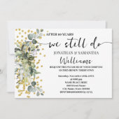 Wir machen noch immer Eukalyptus Gold zum Hochzeit Einladung (Vorderseite)