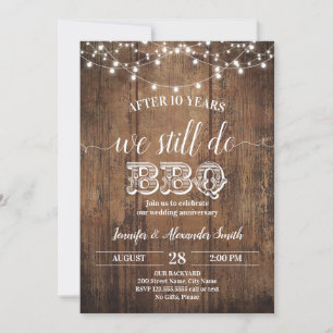 Wir machen noch immer GRILLEN zum Hochzeitstag Einladung