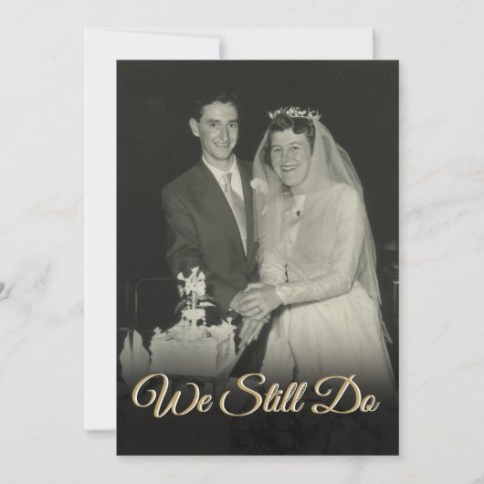 Wir machen noch immer jedes Jahr ein Foto zum Hoch Einladung (Vorderseite)