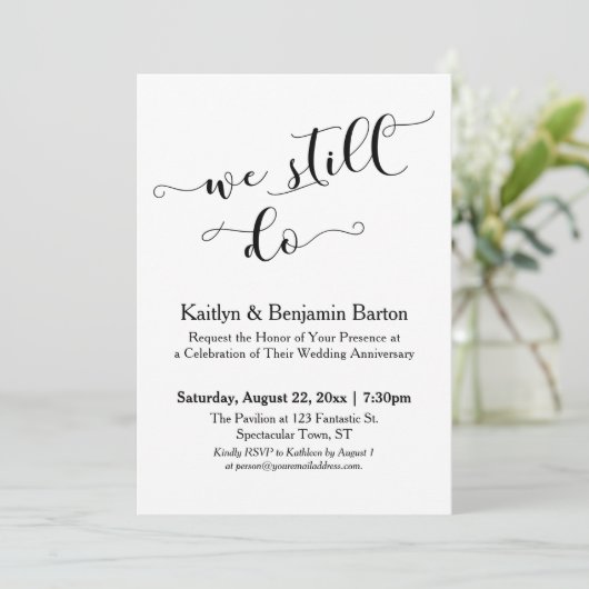 Wir machen noch immer moderne Kalligraphie, einfac Einladung (Stehend Vorderseite)