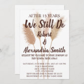 Wir machen noch immer Pampas zum Hochzeitstag Einladung (Vorne/Hinten)