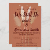 Wir machen noch immer Pampas zum Hochzeitstag Einladung (Vorne/Hinten)