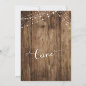 Wir machen noch immer Typografie Rustikales Holz J Einladung (Rückseite)