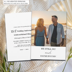Wir machen noch immer unser 15. Hochzeitstag-Foto Einladung