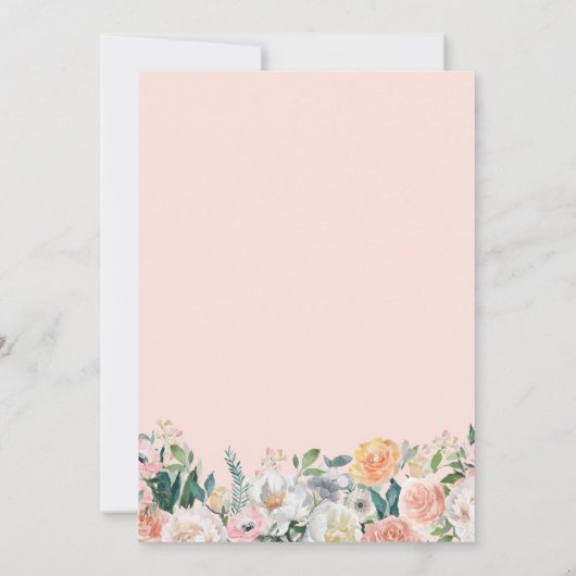 Wir machen noch immer Vow Renewal Elegante Garden Einladung (Rückseite)