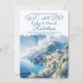 Wir machen noch Vow Renewal Amalfi Positano Wasser Einladung (Vorderseite)