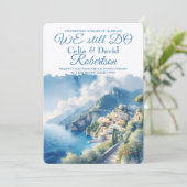 Wir machen noch Vow Renewal Amalfi Positano Wasser Einladung (Stehend Vorderseite)