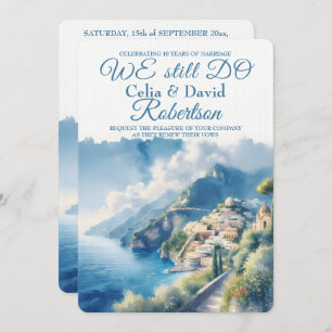 Wir machen noch Vow Renewal Amalfi Positano Wasser Einladung
