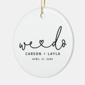 Wir machen Personalisierte Hochzeiten Keramik Ornament (Links)